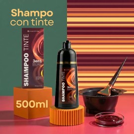 Pza Shampoo Tinte Cubre Canas Natural Instantáneo 500ml