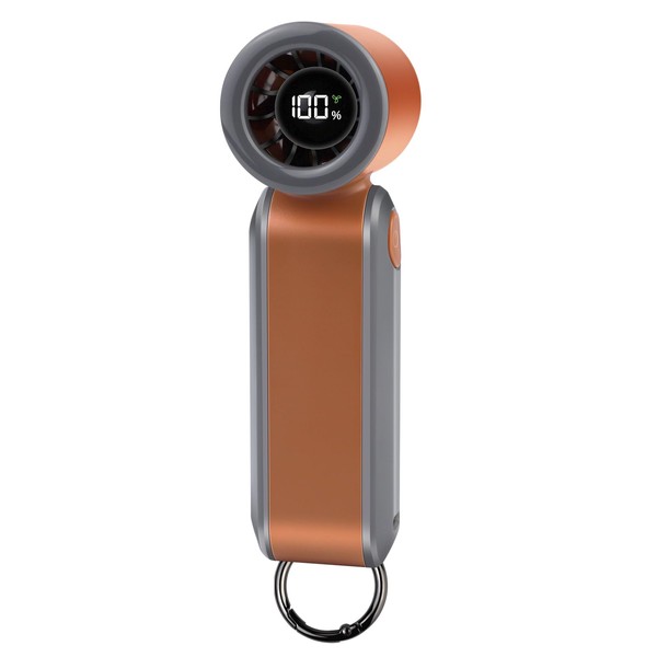 Portable Handheld Fan, LED Digital Display, Powerful Mini Turbo Fan,