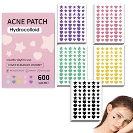600 Piezas Lindos Parches para,parches hidrocoloides para acn,pimple patch star,Pimple Patch Mltiples formas,Para Todos Los Tipos de Piel.            