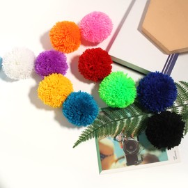 XFYUZR 20 Pcs Large Yarn Pom Poms-2 Inch Made to Order Acrylic Yarn Balls for Hats or Party Decorations-DIY Craft Pompoms (Mixed, 2ich)