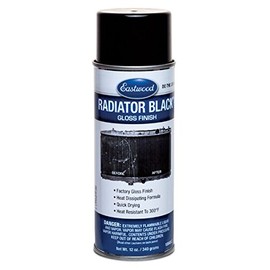 Eastwood High Heat Radiator Paint | Gloss Black Spray for Automotive Radiators | Stone and Chip Resistant Finish | Heat Resistant To 300 F | 12 oz | 1 Pack