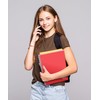 Dunwell Graph Ruled Notebook 4x4 (Red) Plastic Cover, 100 Sheets,