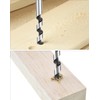 QWORK® 6-Piece Auger Drill Bit Set, Wood Drill, High-Carbon Steel,