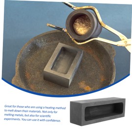 Operitacx 1pc Graphite Tank Melting Furnace Jewelry Sculpting Machine Coating Oven Ingot Mold Kit Concrete Mold Silver Clay Wire Twisting Tool Made Graphite Crucible Gold Black Iron