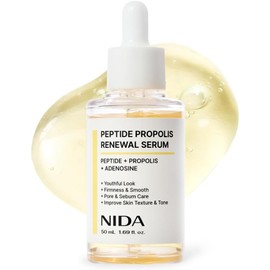 NIDA Peptide Propolis Renewal Serum Peptide Complex, Propolis Extract, Adenosine Youthful Look, Wrinkles, Fine Lines, Pore & Sebum Care 1.69 fl.oz., 50ml