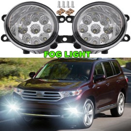 CHUSYYRAY For 2008-2010 Toyota Highlander Left & Right Side Fog Light Lamp Assembly Pair