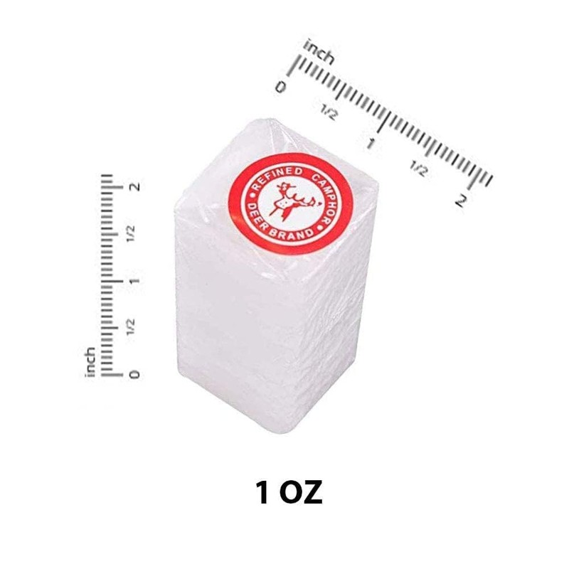 Deer Camphor Guaranteed 100% Pure Refined Camphor 4,8.12 or 15
