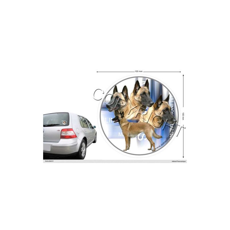 Pets-easy Circular Sticker Dog 10 cm Belgian Shepherds