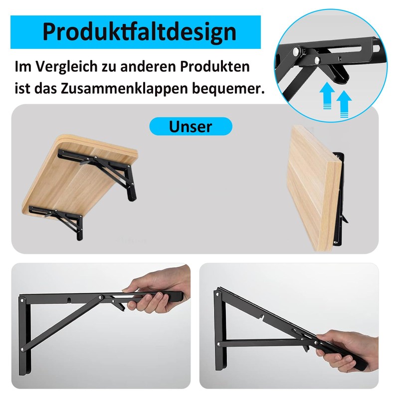 LeapBeast 350 mm Folding Console Heavy Duty Pack of 2