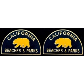 California State Beaches & Parks Ranger 1947-64 patch PIN x two (2) pins