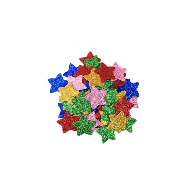 Stoooduo Glitter Star Sticker Glitter Glitter Sticker Decoration Sponge Educational