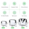 Transparent bag, cosmetic bag, transparent, toiletry bag, transparent, pack of