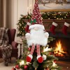 Gnome Christmas Tree Topper Decorations – Compressible Knitted Santa Gnomes