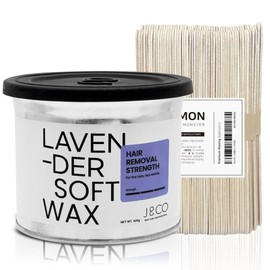J&CO Lavender Pearl Cream Large Capacity Soft Waxing Kit for Large Areas, 400g, 1 Piece / 제이앤코 넓은부위용 라벤더펄 크림 대용량 소프트왁싱 키트, 400g, 1개