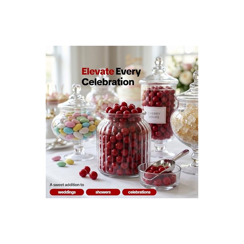 Cherry Sours Candy 1lb Bulk – Soft Chewy Sour Balls