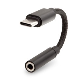 Realm USB C to 3.5mm Headphone Jack Adapter - Black (RLMA9BK)