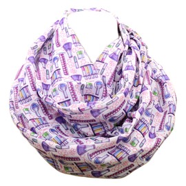 Di Capanni Science chemistry infinity Scarf for women teacher pharmacist engineer biology nerdy student geek (Lila)