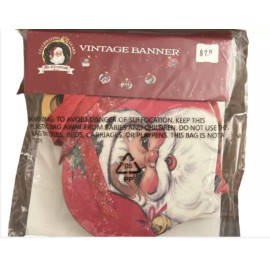 Mr. Christmas Celebrating 90 Years Santa Vintage Banner New with Card