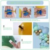 141PCS Sage Green Baby Blue Gold BalloonS Garland Arch Kit