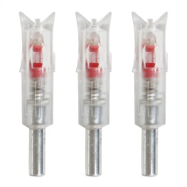 BALLISTA 8.8 mm LED Lighted Nocks for Crossbow Bolts - Green Red Yellow Blue 3pc - Red