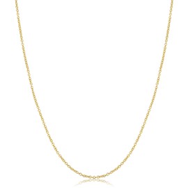 Kooljewelry 14k Yellow Gold Filled Or White Gold Filled Cable Chain Necklace For Women And Men (1mm, 1.3mm, 1.5mm or 2.1mm - sizes from 14 to 30 inch long), 24 inch, Gold Filled, No Gemstone