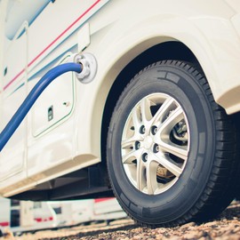 Renator RV Water Inlet Connection. RV City Water Inlet With Check Valve. Inlet Hose Connector. Hose Flange Hookup For RV Camper (white).