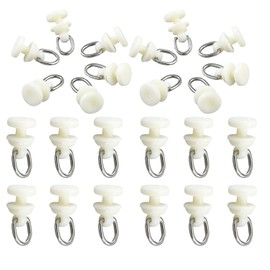 Plastic Curtain Track Gliders–Ceiling Sliding Curtain Track Hooks,Drapery Roller Carriers,Shower Curtain Pulley for Window and Curtain Rails (100pcs)