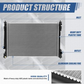 Auto Dynasty Radiator Compatible with 18-22 Toyota Avalon Camry Rav4 2.5L Hybrid 3.5L, DPI 13670 Factory Style 1-Row Cooling Radiator, Aluminum Core