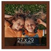 wallsthatspeak 27x29 Dark Walnut Rustic Pine Picture Frame for Puzzles