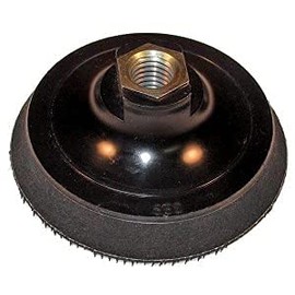 Starcke Premium 4 Inch Black Sander Backup Pad Hook and Loop Low Profile (1 Pack, 5/8-11 Thread Flex Edge with Water Hole - Medium Density)