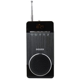 DEGEN DE660 3-in-1 Portable Bluetooth Speaker, Plug-n-Play USB/Micro SD MP3 Player and FM Radio with Voice Prompt, Color Gray
