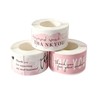 3 Rolls Pink Thank You Stickers Small Business, of 360