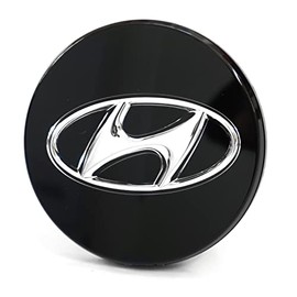 Hyundai 52960L1150 Wheel Trim (1 Piece) Wheel Hub Cap, Hub Cap, Black/Chrome, 8.7 x 8.3 x 2.2 cm