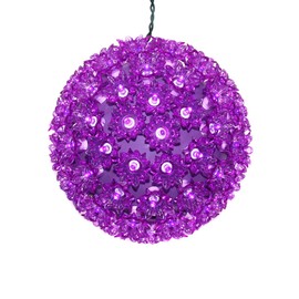 League Power Purple Starlight Sphere Lights, 7.5 Inch and 100 LED’s UL Certified Commercial Grade Hanging Sphere Lights Set, for Indoor Outdoor Party, Garden, Patio, Trees.