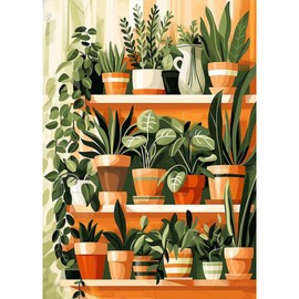 HEIBAGO 5D DIY Diamond Art Painting Kits for Audlts, Full Drill Greenery Diamond Painting for Beginners Rhinestone Embroidery Diamond Dots Set Landscape Gem Art Crafts for Home Decor 30x40cm