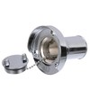 Seachoice Deck Mount Gas Fill Plate w/Cap, Chrome-Plated Zinc, Includes