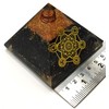 NewAgeHealings Shungite Crystal Orgonite Pyramids with 7 Chakra Metatron Cube