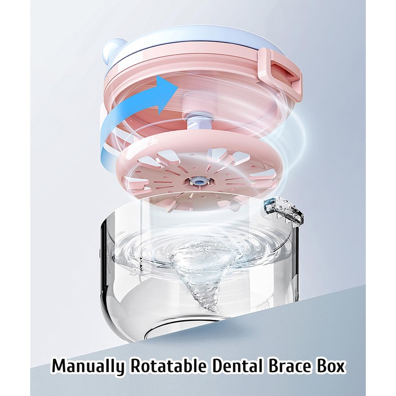 MURRI&MURRDI Denture Bath Box for Travel, 2 in 1 Retainer