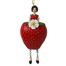 ROSEMARIE SCHULZ Heidelberg Strawberry Flowers Girl Hanging Flower Fairy Figurine Decorative Figure Flower Figure Sculpture Flower Children