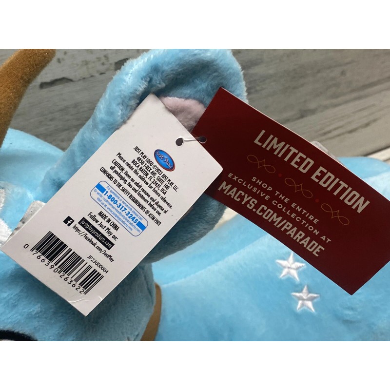 Macy's Tiptoe Macys Thanksgiving Parade 2022 Plush Blue Reindeer New