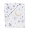 Lambs & Ivy Goodnight Moon 100% Cotton White Fitted Crib