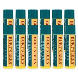Burt's Bees Bálsamo labial refrescante con aceite de menta, paquete de 12 unidades