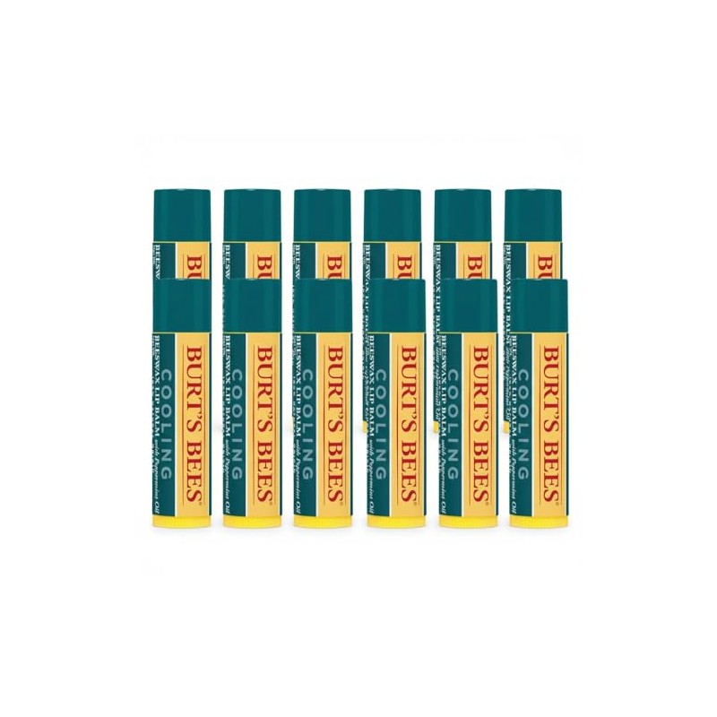 Burt's Bees Bálsamo labial refrescante con aceite de menta, paquete