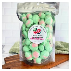 Freeze Dried Candy - Watermelon Taffy - Watermelon Salt Water Taffy (2 oz bag)