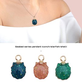 EMSea 45pcs Enamel Mixed Ocean Beach Charms Pendant Conch Starfish Shell for Jewelry Making Necklace Bracelet Earring And Slime DIY Jewelry Accessories Charms