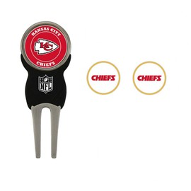 Mobile Pro Shop Divot Repair Tool with 3 Double-Sided Removable Magnetic Golf Ball Markers