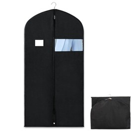 1 x Garment Bag for Storage, Long, 120 x 60 cm, Suit Covers, Clothes Cover for Coats, Jackets, Clothes, Clothes Bags, Mothproof with Zip, Breathable Fabric with Clear Window