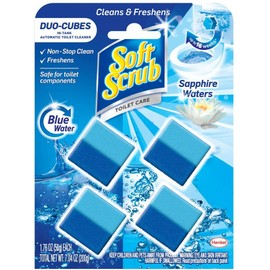 Soft Scrub In-Tank Toilet Cleaner Duo-Cubes, Sapphire Waters, 4 Count