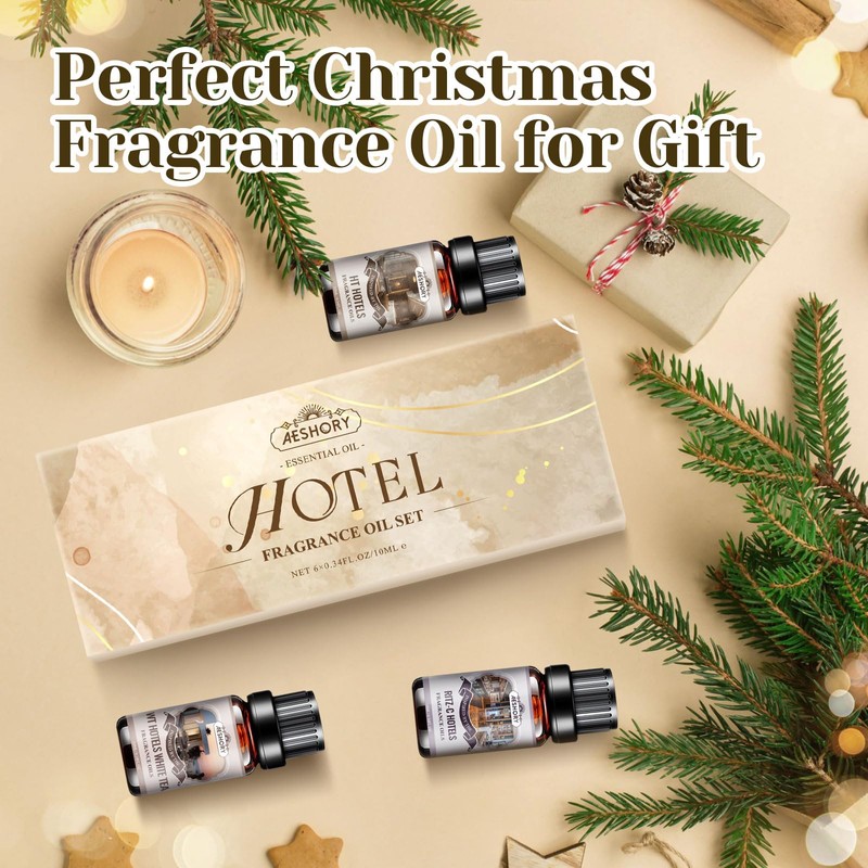 Hotel Diffuser Oils Gift Set - 6x10ML Luxury Fragrance Oil