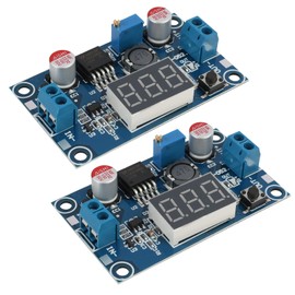 Pack of 2 DC-DC Buck Voltage Converter Power Module, Adjustable Step-Down Module, Stable 36V 24V 12V to 5V 2A Power Supply Module with LED Display for Electronics Projects